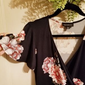 Fortune + Ivey Floral Wrap Dress
